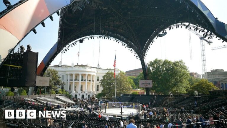 BBC tours UFC arena at White House
