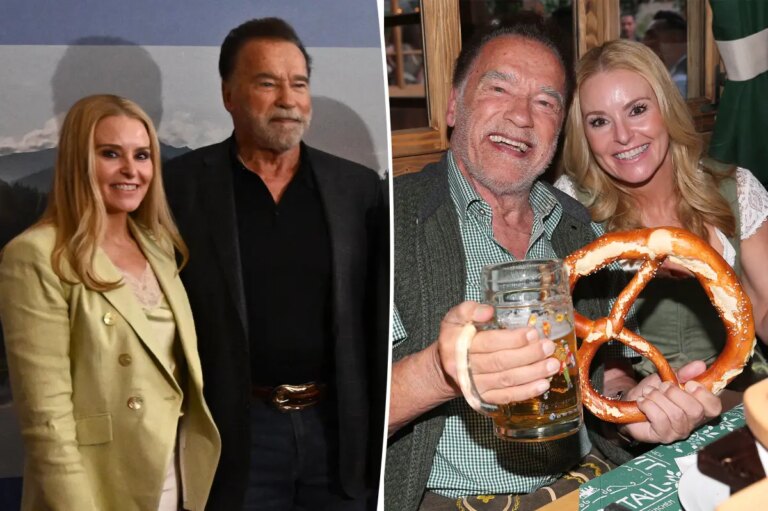 Arnold Schwarzenegger makes rare appearance with much younger girlfriend Heather Milligan