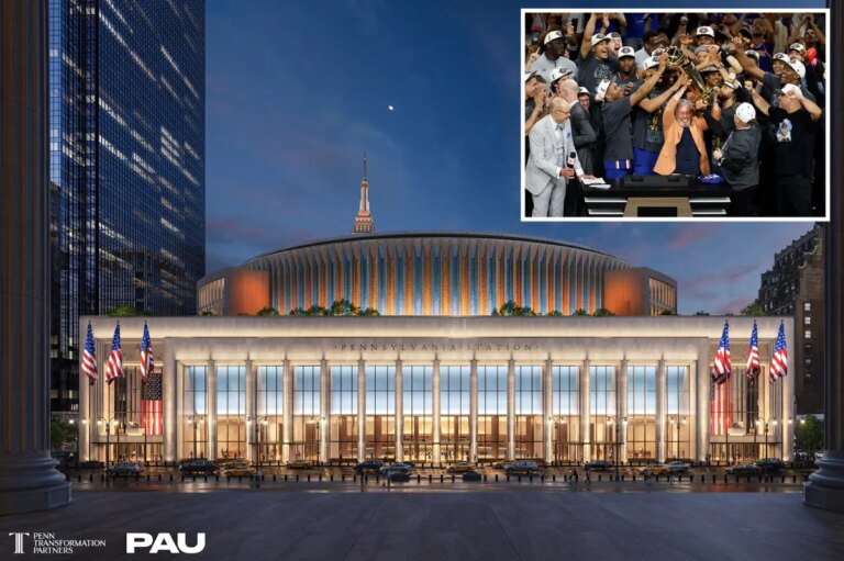 Firm revamping Penn Station releases Knicks-themed design