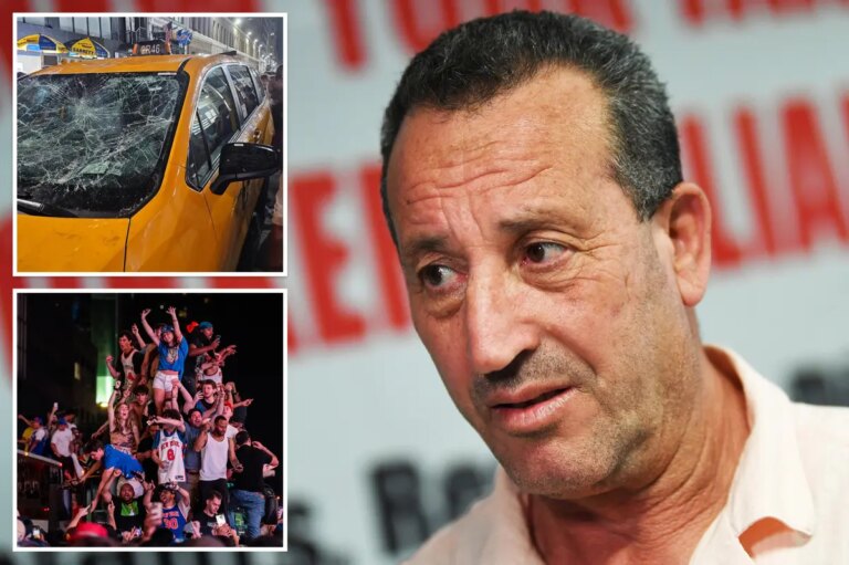 Cabbie ‘lucky to be alive’ after Knicks maniacs trashed taxi as rapper French Montana steps in to help