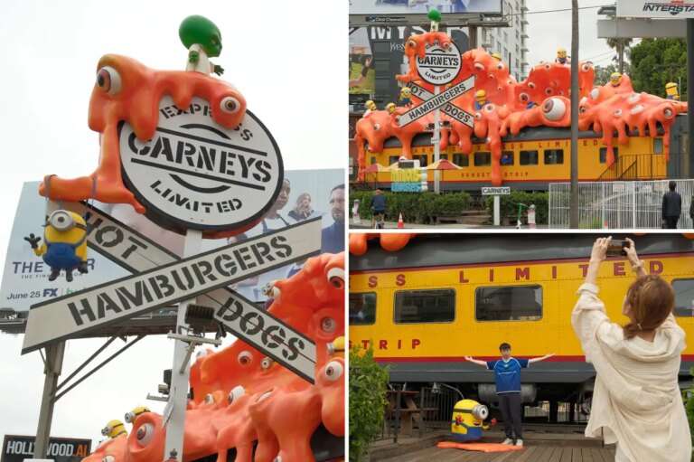 Minions and ‘slime monster’ take over Carney’s in West Hollywood