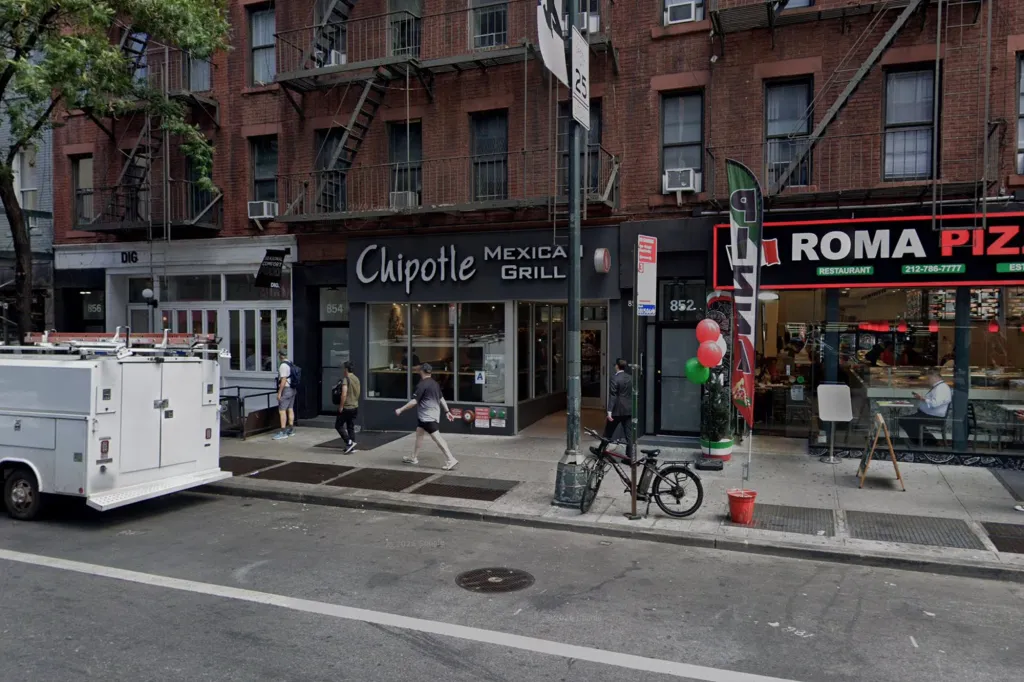 The 17-year-old victim was knifed in the torso, right hand and right cheek during a mid-afternoon fight inside the fast food joint on Eighth Avenue near West 51st Street, cops said.