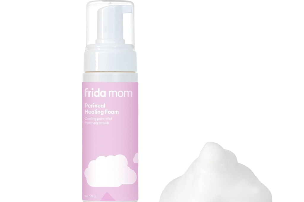Frida Mom Perineal Healing Foam and a dollop of foam.
