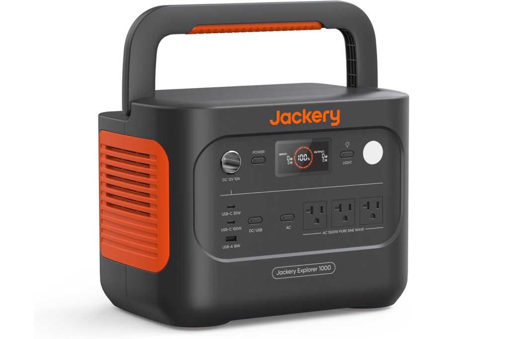 Jackery Explorer 1000 v2 Portable Power Station.