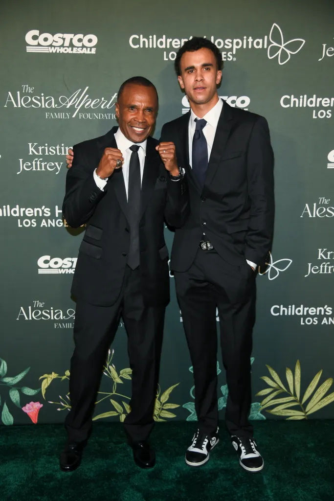 Sugar Ray Leonard and Daniel Ray Leonard at the 2024 CHLA Gala.