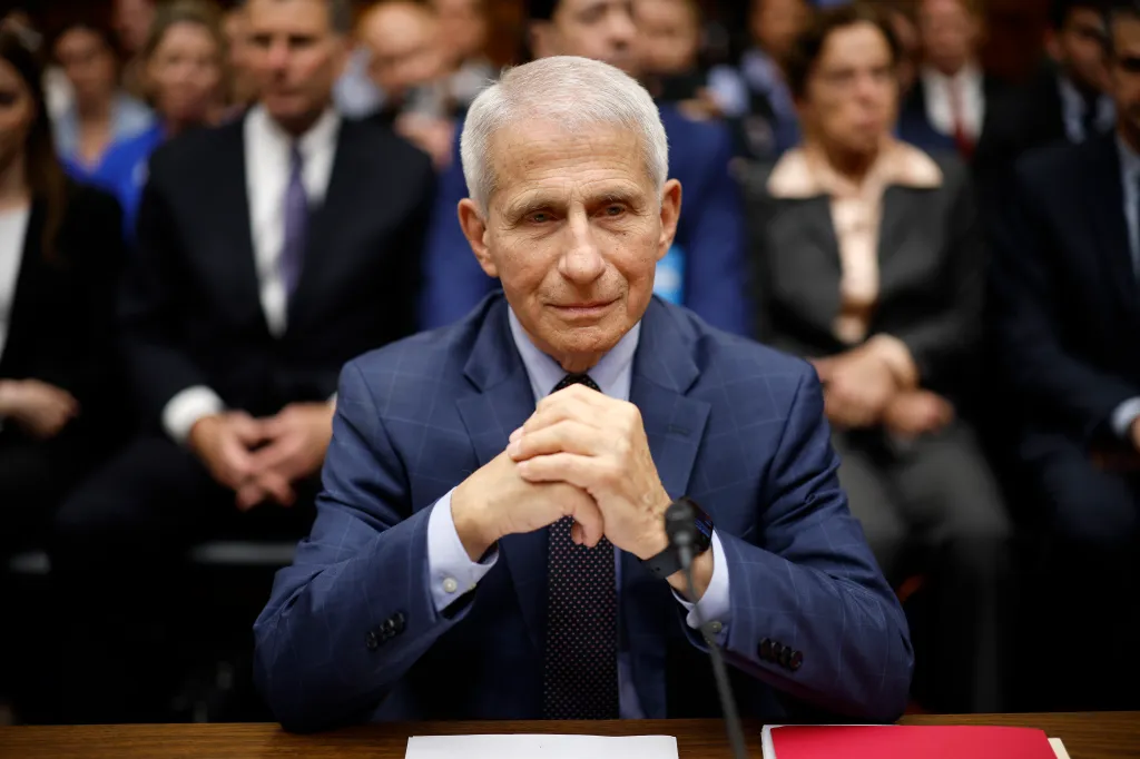 Dr. Anthony Fauci testifying before the House Oversight and Accountability Committee.