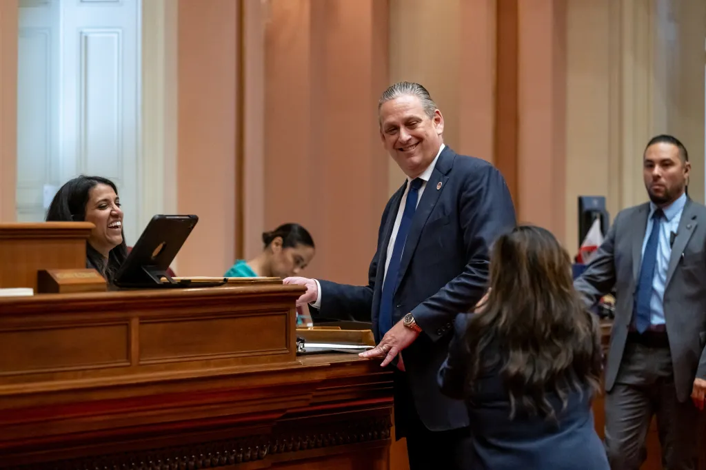 California State Senator Tony Strickland on the Senate Floor.