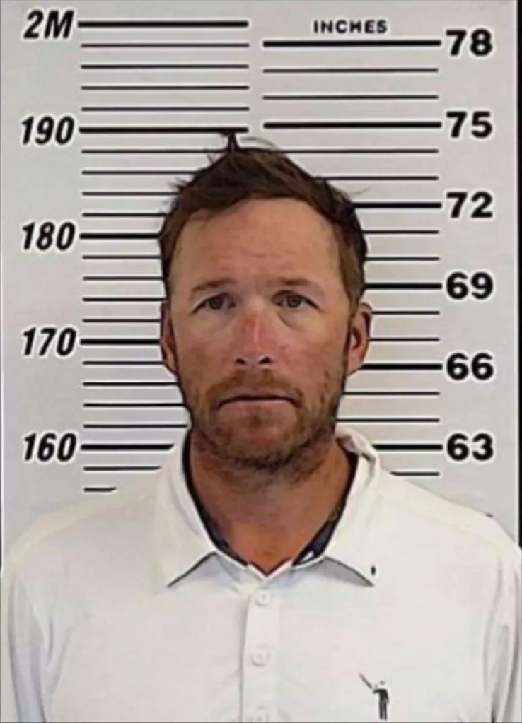 Bode Miller's mugshot from June 6, 2026, following an arrest incident in Idaho.  