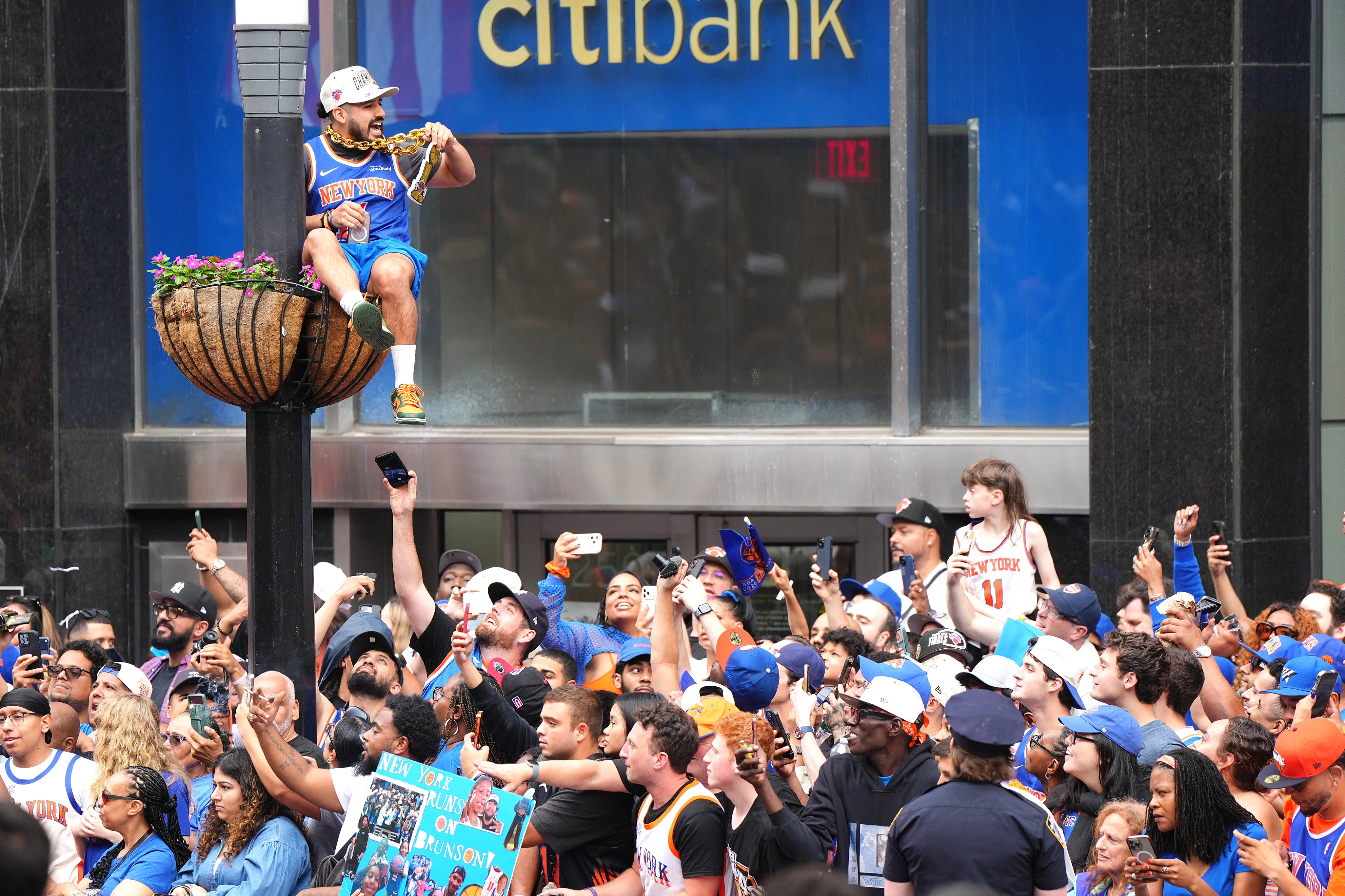 New York Knicks ticker-tape parade down Manhattan's "Canyon of Heroes" to celebrate their 2026 NBA Championship