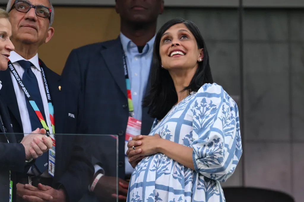 US Second Lady Usha Vance at the 2026 World Cup Group D football match.