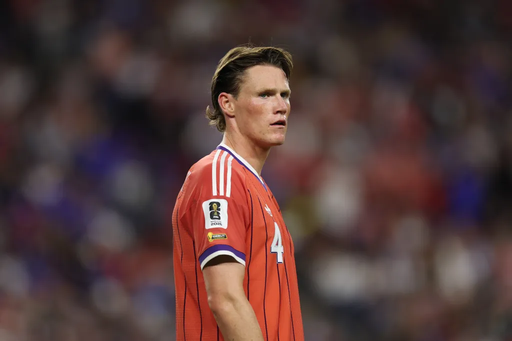 FOXBOROUGH, MASSACHUSETTS - JUNE 13: Scott McTominay #4 of Scotland looks on during the FIFA World Cup 2026 Group C match between Haiti and Scotland at Boston Stadium on June 13, 2026 in Foxborough, Massachusetts. (Photo by Maddie Meyer - FIFA/FIFA via Getty Images)