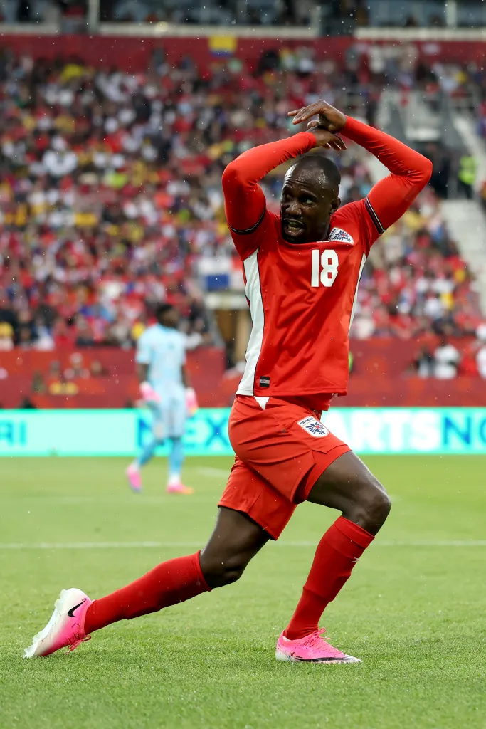 Cecilio Waterman #18 of Panama reacts during the FIFA World Cup 2026 Group L match between Ghana and Panama at Toronto Stadium on June 17, 2026 in Toronto, Ontario. 