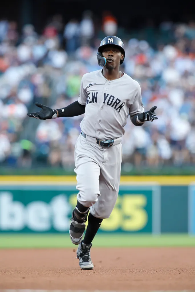 Jazz Chisholm Jr. homered on Tuesday night for the Yankees.