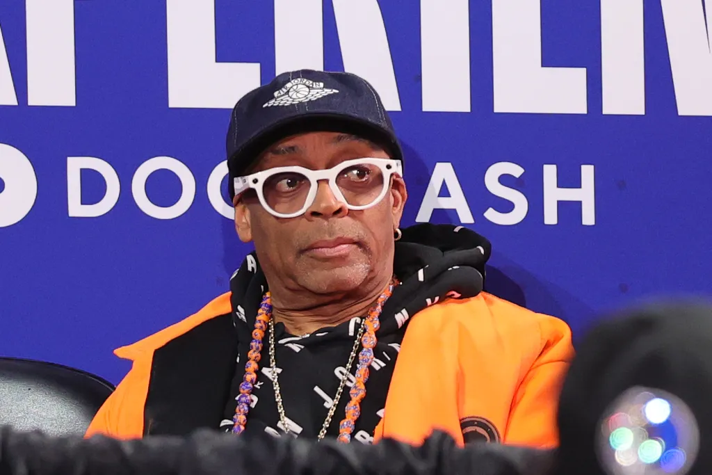 Spike Lee is seen during Round One of the 2026 NBA Draft at Barclays Center on June 23, 2026 in New York City. 