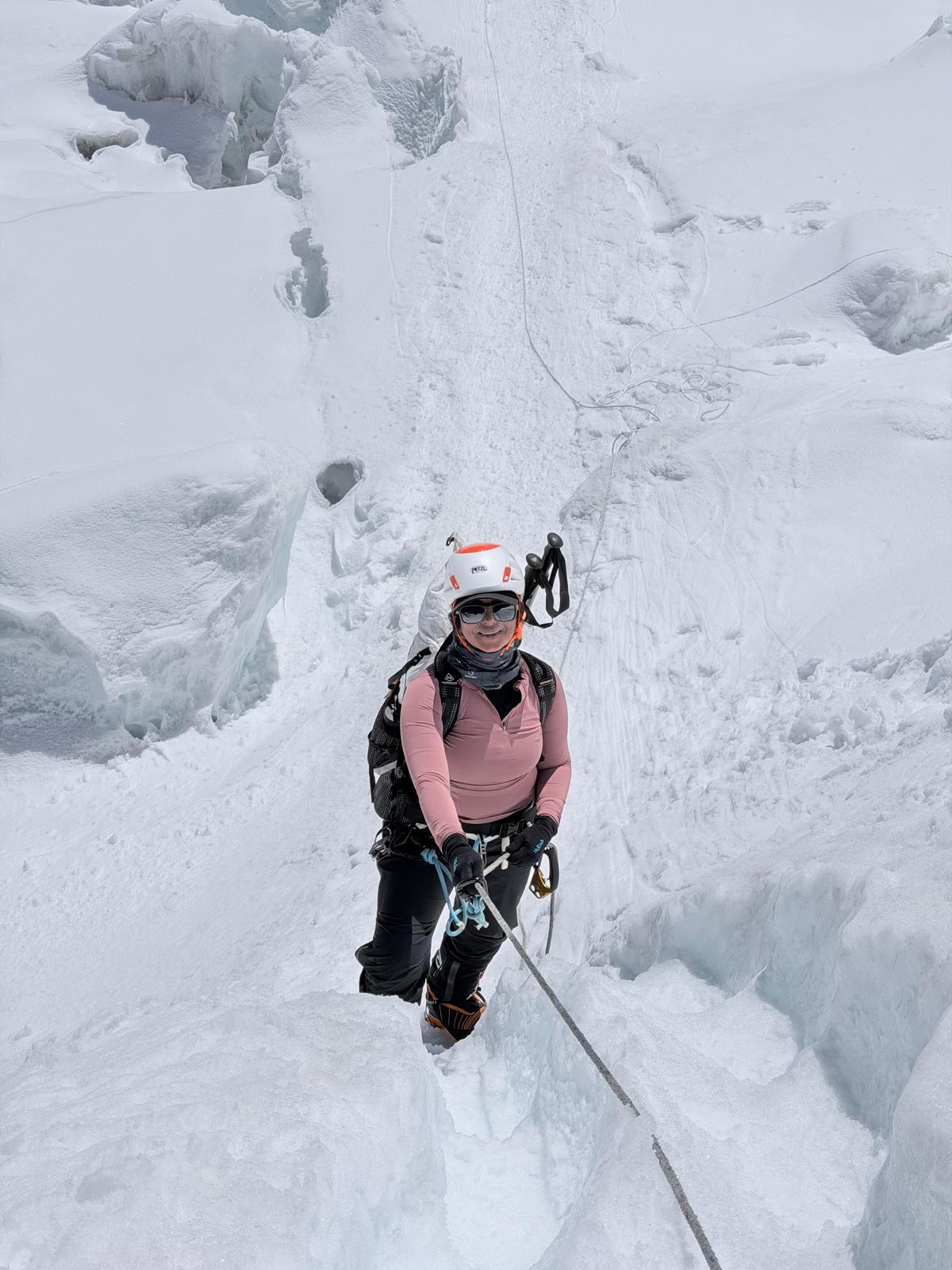 During the climb