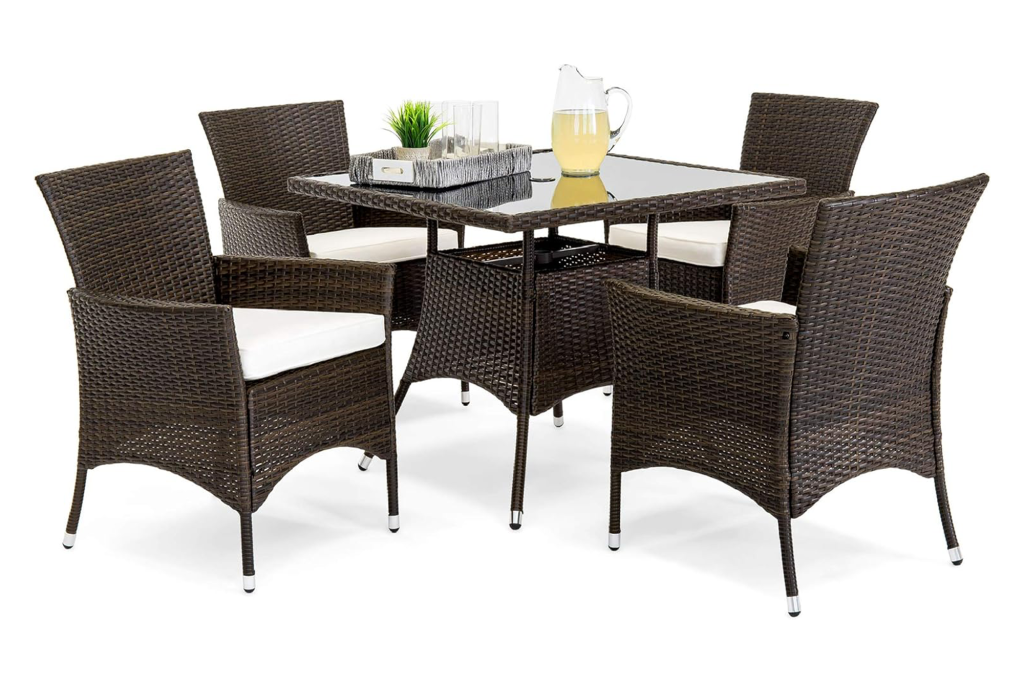 Best Choice Products 5-Piece Wicker Dining Set