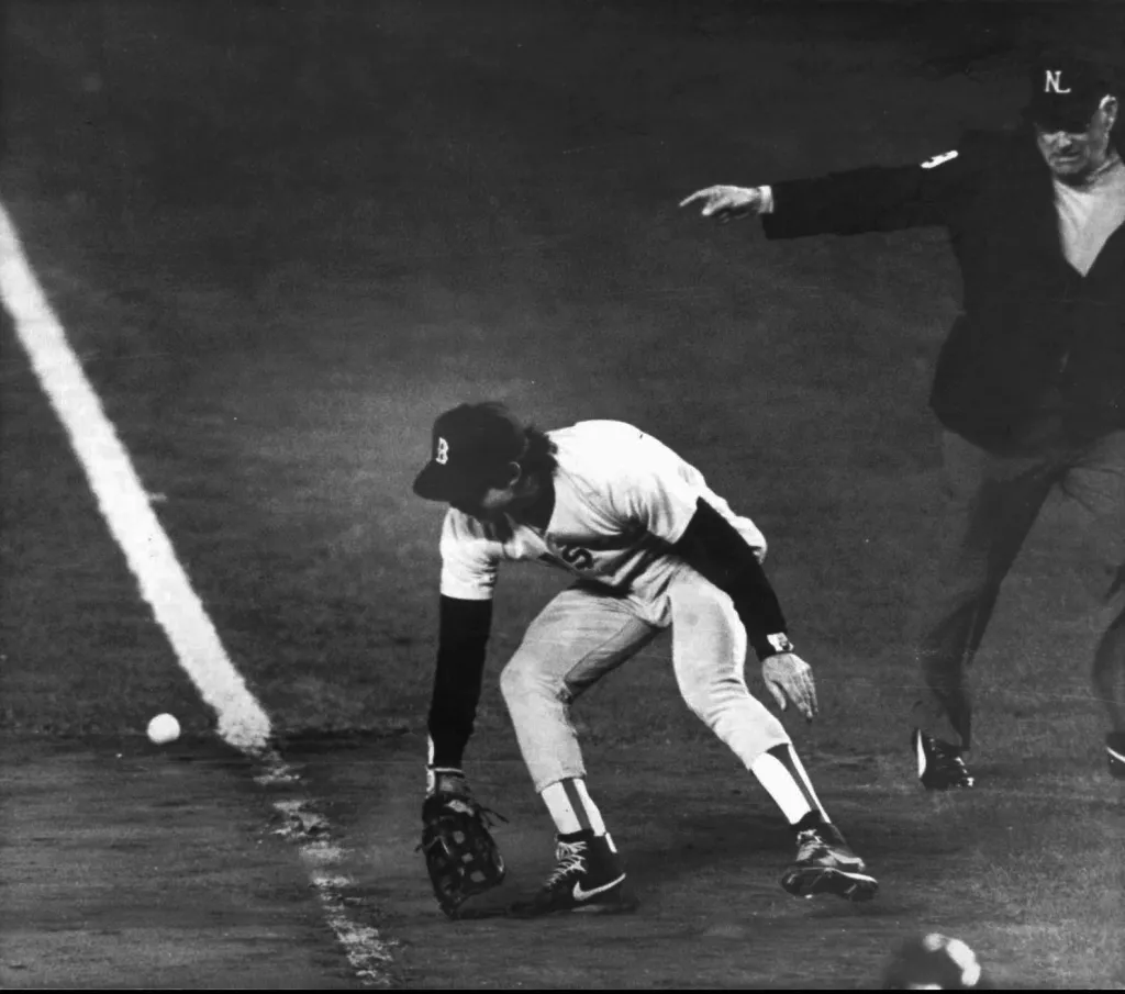 Mookie Wilson’s dribbler to first base scooted through Bill Buckner’s legs, propelling the Mets to an incredible comeback win in Game 6 of the 1986 World Series.