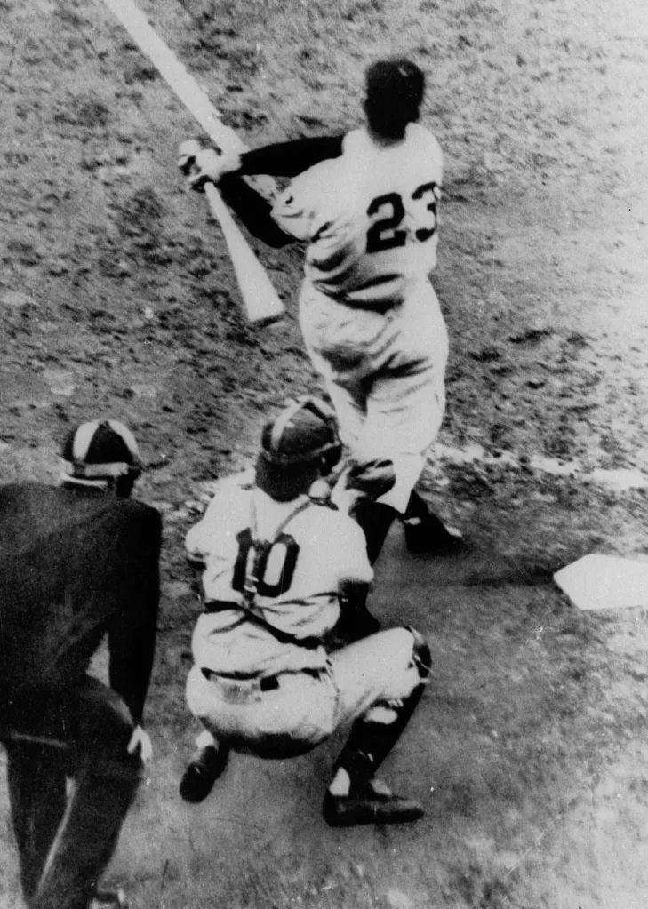 Bobby Thomson hits a home run in the ninth inning to lead the Giants to an NL pennant-winning victory over the Dodgers at the Polo Grounds. The homer , one of the most famous in MLB history, is known as the 'Shot heard 'round the world.'