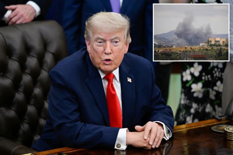 Trump criticizes Israel for striking Lebanon, says attack could delay Iran peace deal