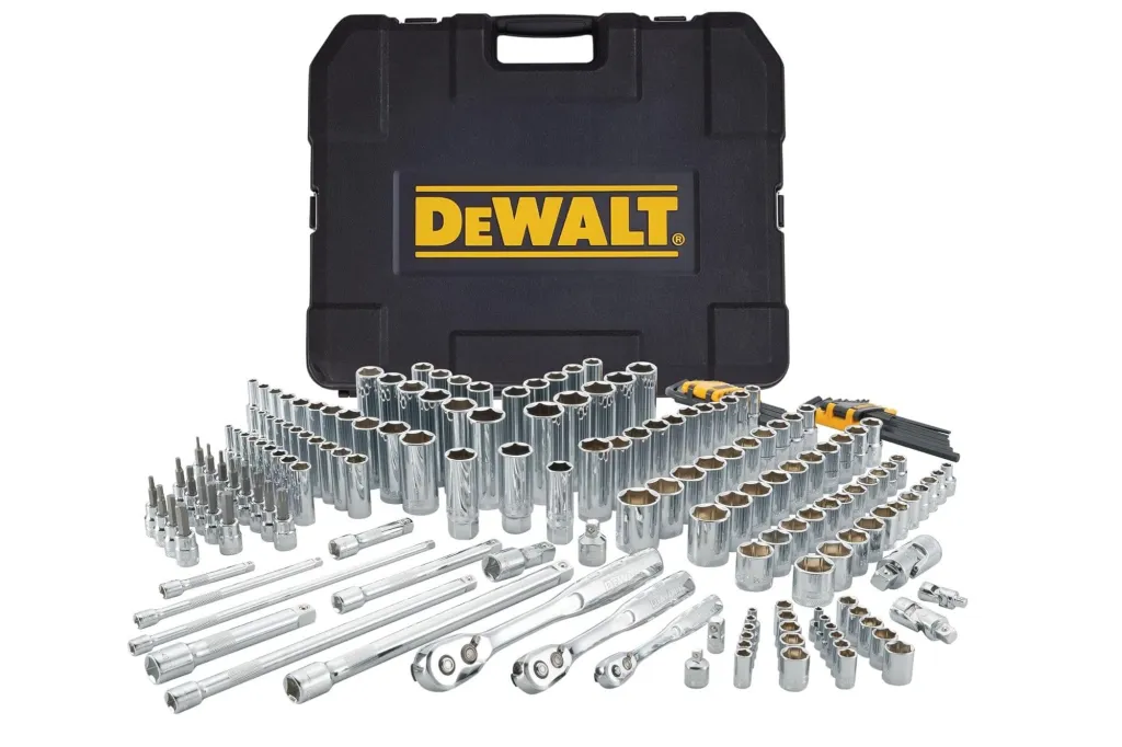 A tool kit of accessories from DeWalt.