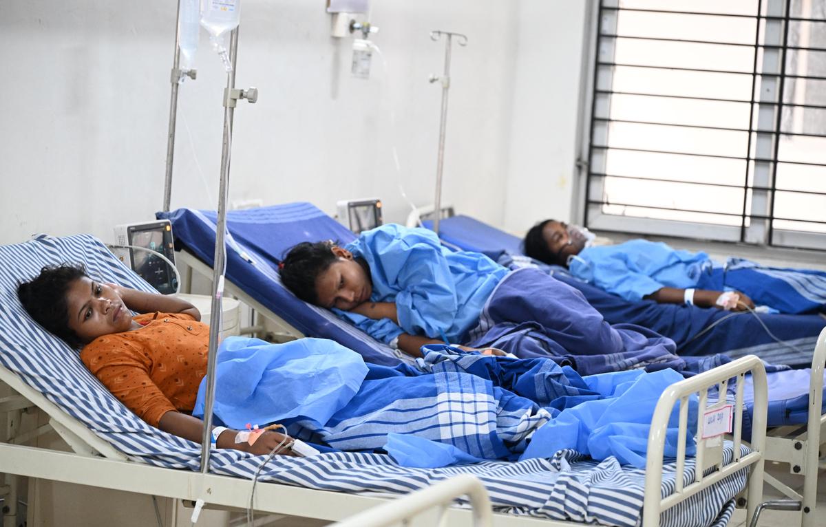 Painful memory: Doctors said many workers arrived at hospitals in a state of panic, suffering from giddiness, difficulty in breathing and lip oedema, or swelling. Some patients required immediate intubation.