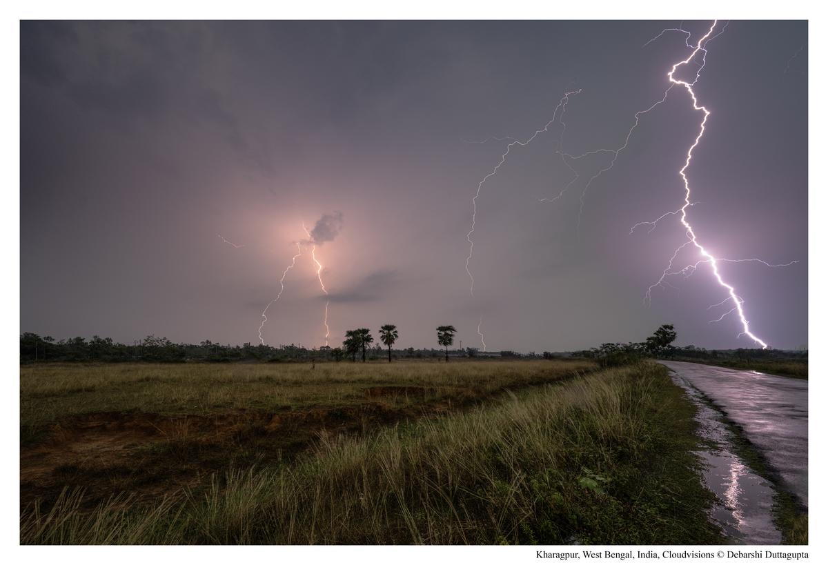 Lightning crackles over rural Bengal.