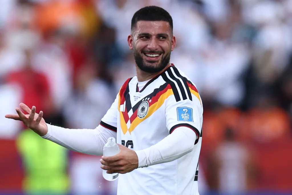 Deniz Undav, celebrating after Germany's win over Ivory Coast, so far has three goals and two assists during this World Cup.