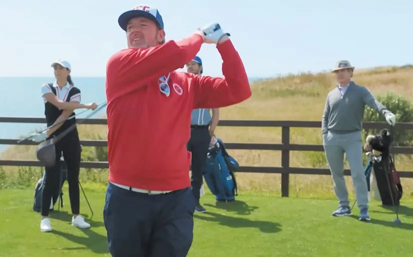 Ed Burns’ (center) new film, “Finnegan’s Foursome,” was inspired by the death of his mother and his family’s love of golf, making it one of his more personal films yet.