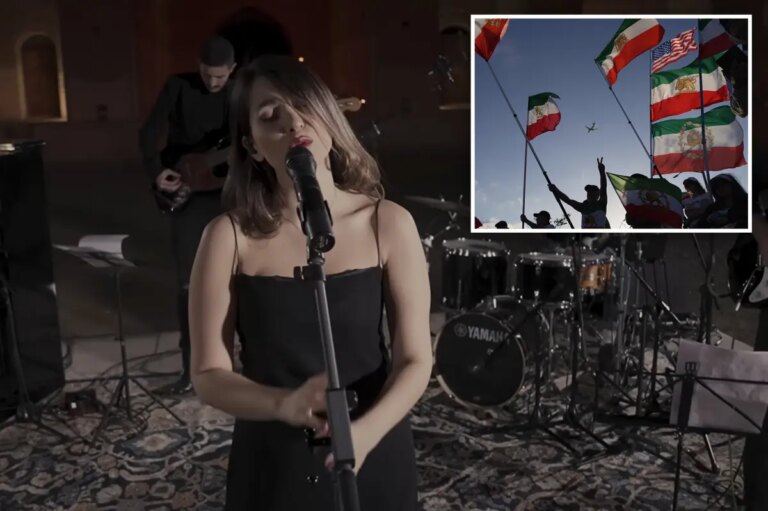Iranian star slapped with barbaric lashing for belting out patriotic song without a hijab on