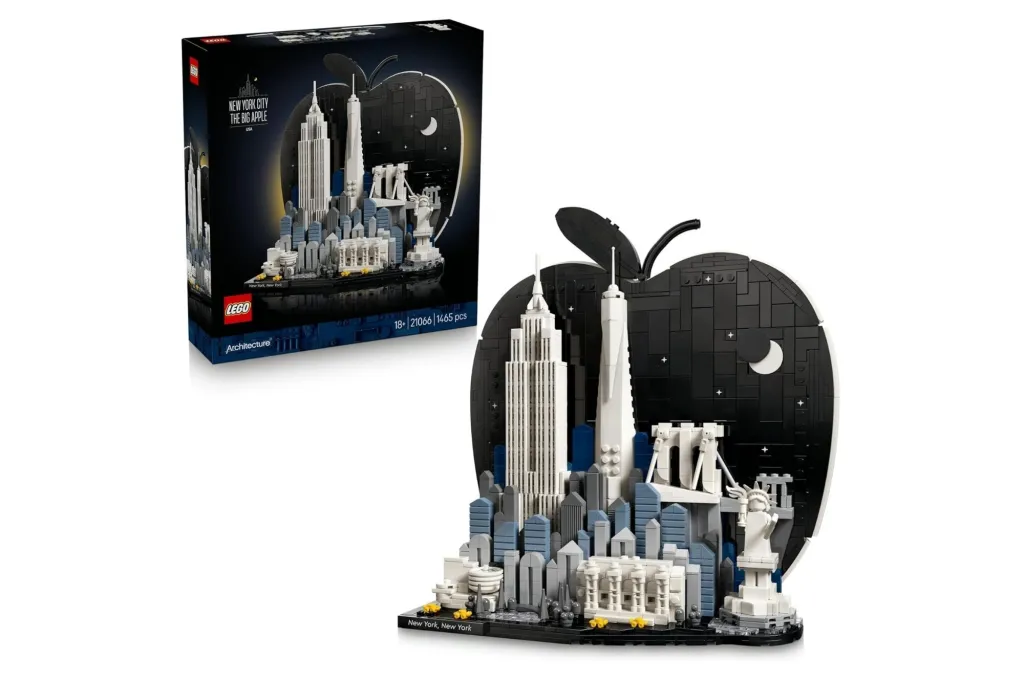 A LEGO set of New York landmarks.