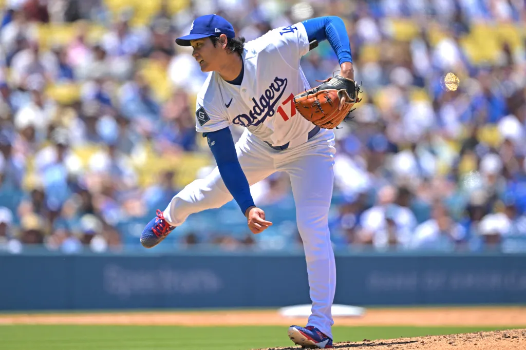 Los Angeles Dodgers pitcher Yency Almonte throws a pitch.