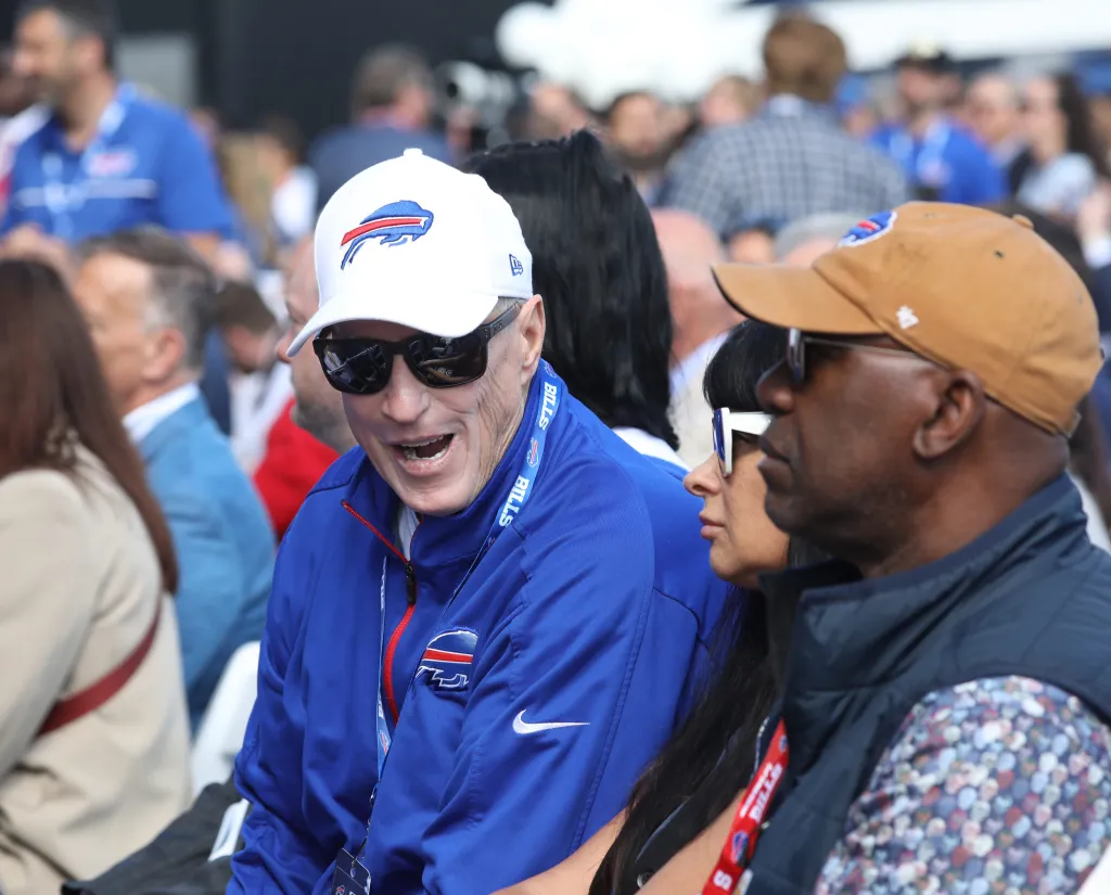 Buffalo Bills legend Jim Kelly attends at the teams' ribbon-cutting ceremony on Tuesday.