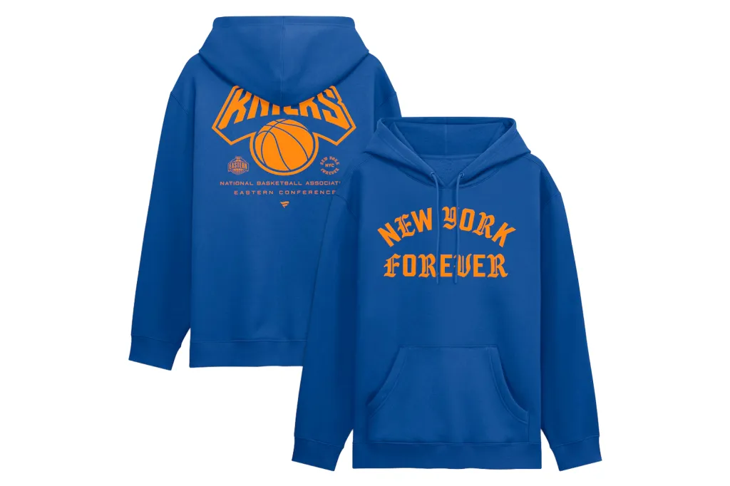 New York Knicks Fanatics NY Forever Legacy Hoodie in blue.