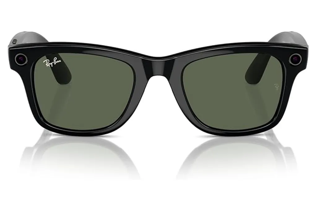 Ray-Ban Meta smart glasses with cameras on each side.
