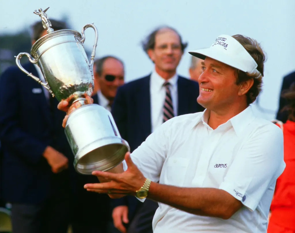 Raymond Floyd is all smiles after winning the 1986 U.S. Open at Shinnecock Hills.