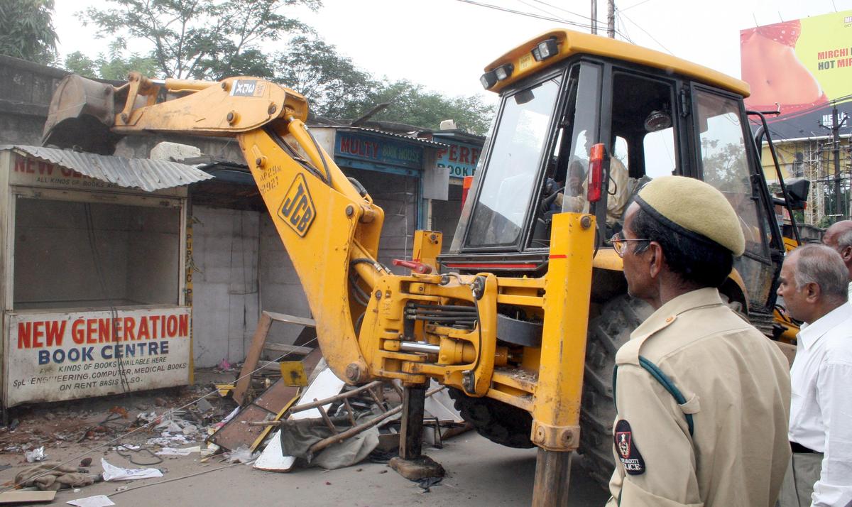 A second hand book-shop  being dismantled at Koti, in Hyderabad on November 06, 2006.