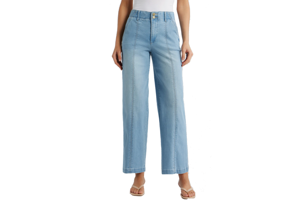 Wit & Wisdom Emma Skyrise Seamed Wide Leg Jeans
