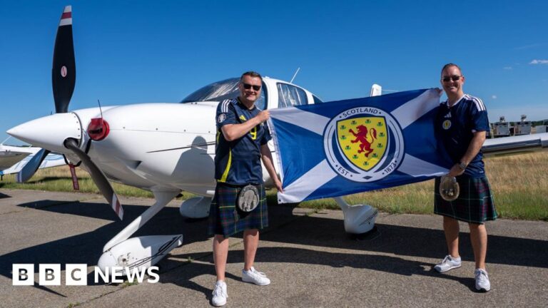 Scotland fans fly 22 hours in tiny plane to World Cup match