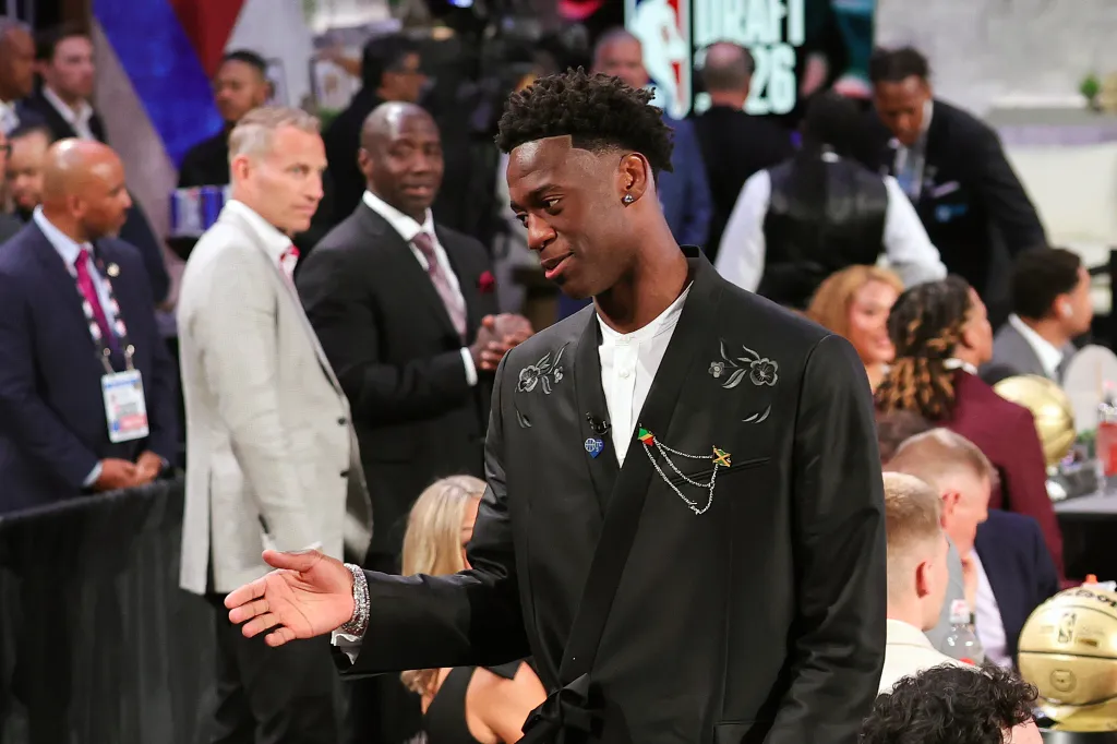 AJ Dybantsa is drafted first overall by the Washington Wizards during Round One of the 2026 NBA Draft at Barclays Center on June 23, 2026 in New York City.