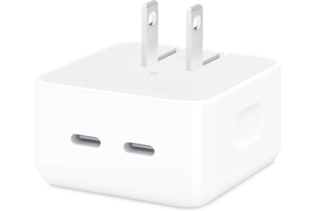 Apple 35W Dual USB-C power adapter.