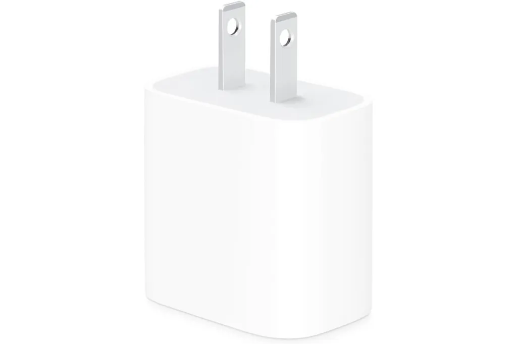 White Apple charger.