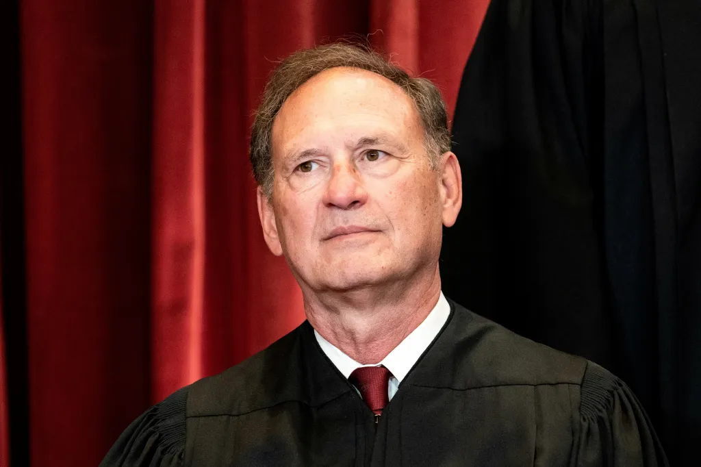 Associate Justice Samuel Alito poses during a group photo of the Justices.