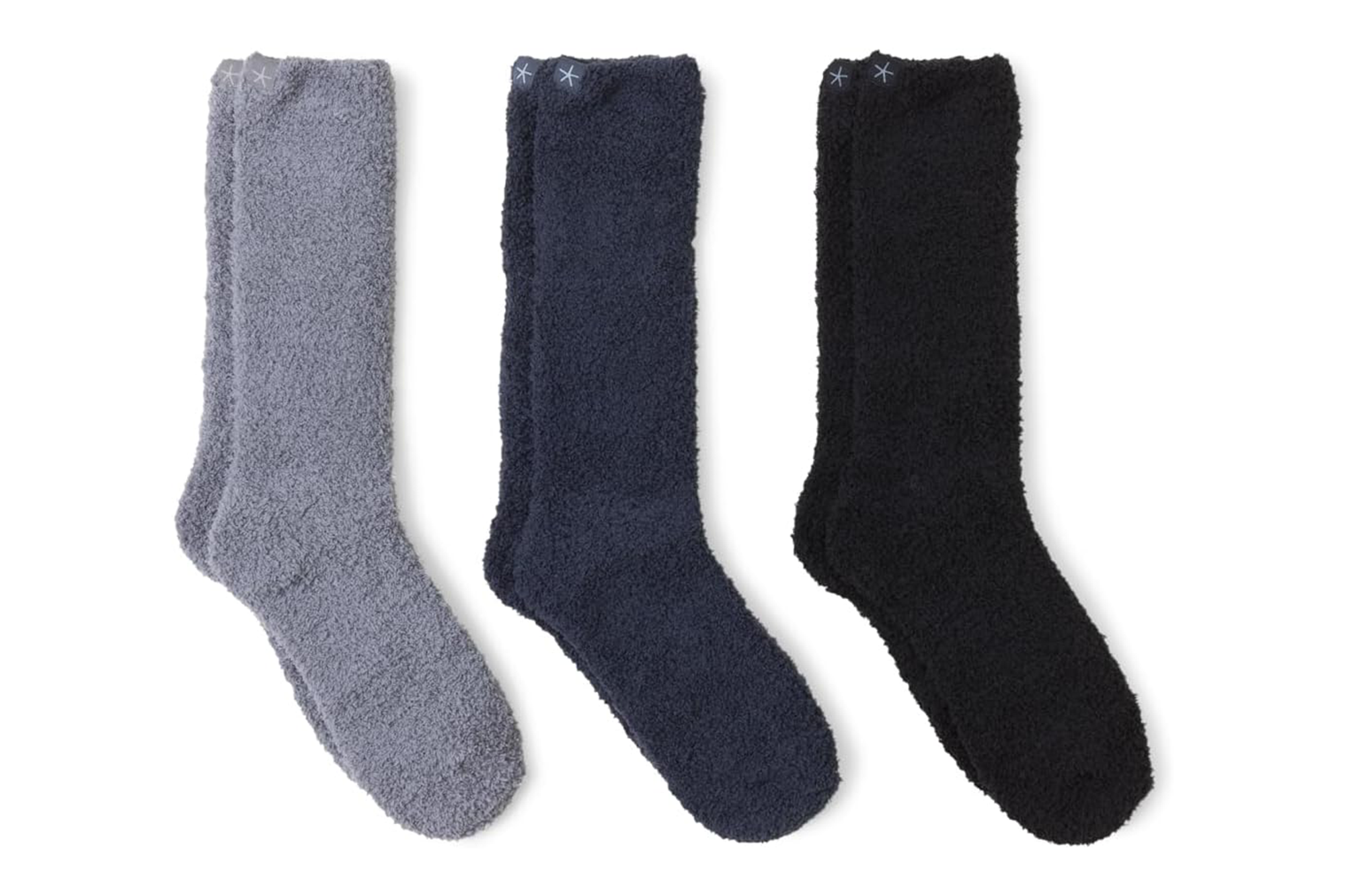 A set of three fuzzy socks
