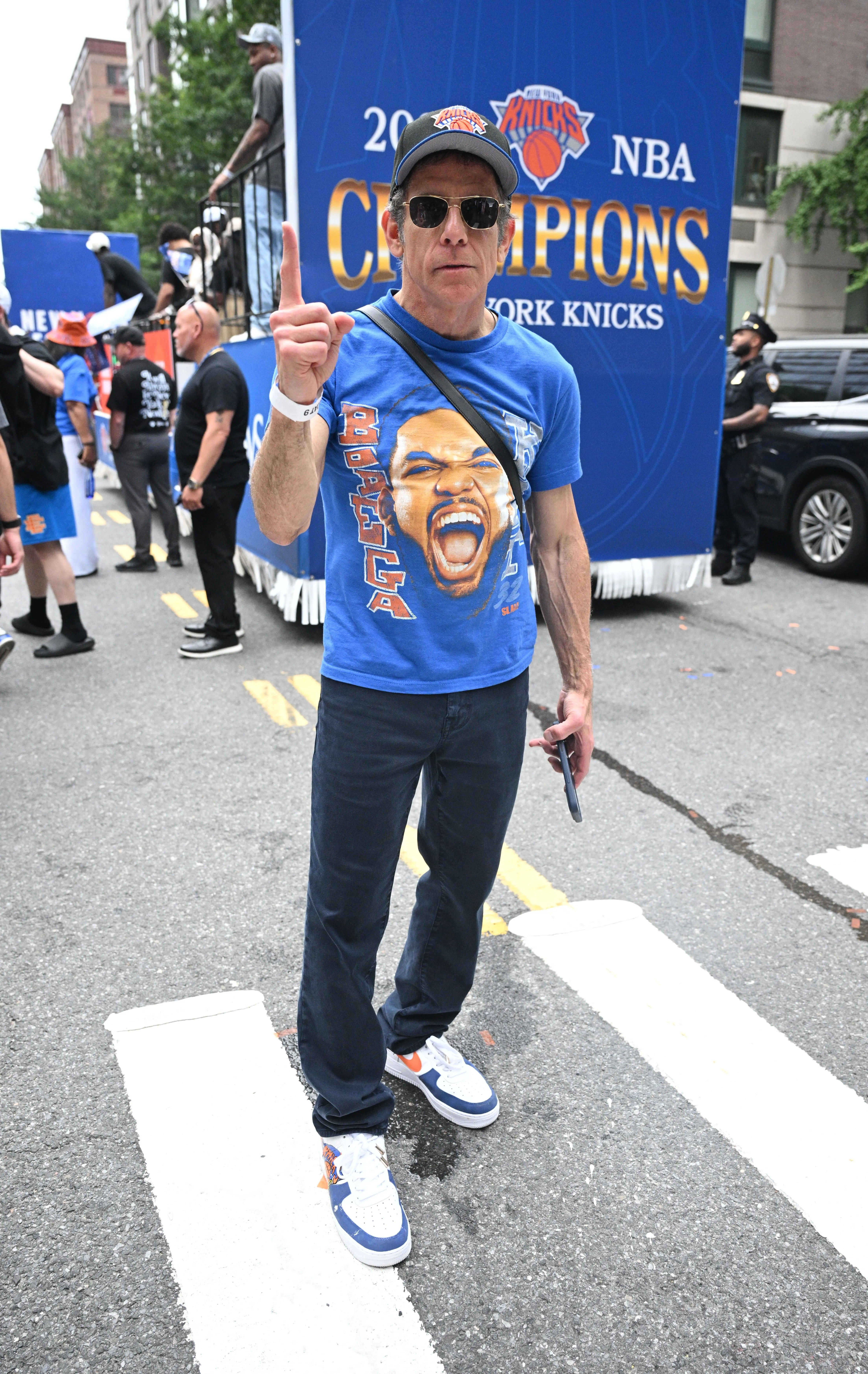 Ben Stiller attends the 2026 New York Knicks NBA Championship Ticker-Tape Parade, 