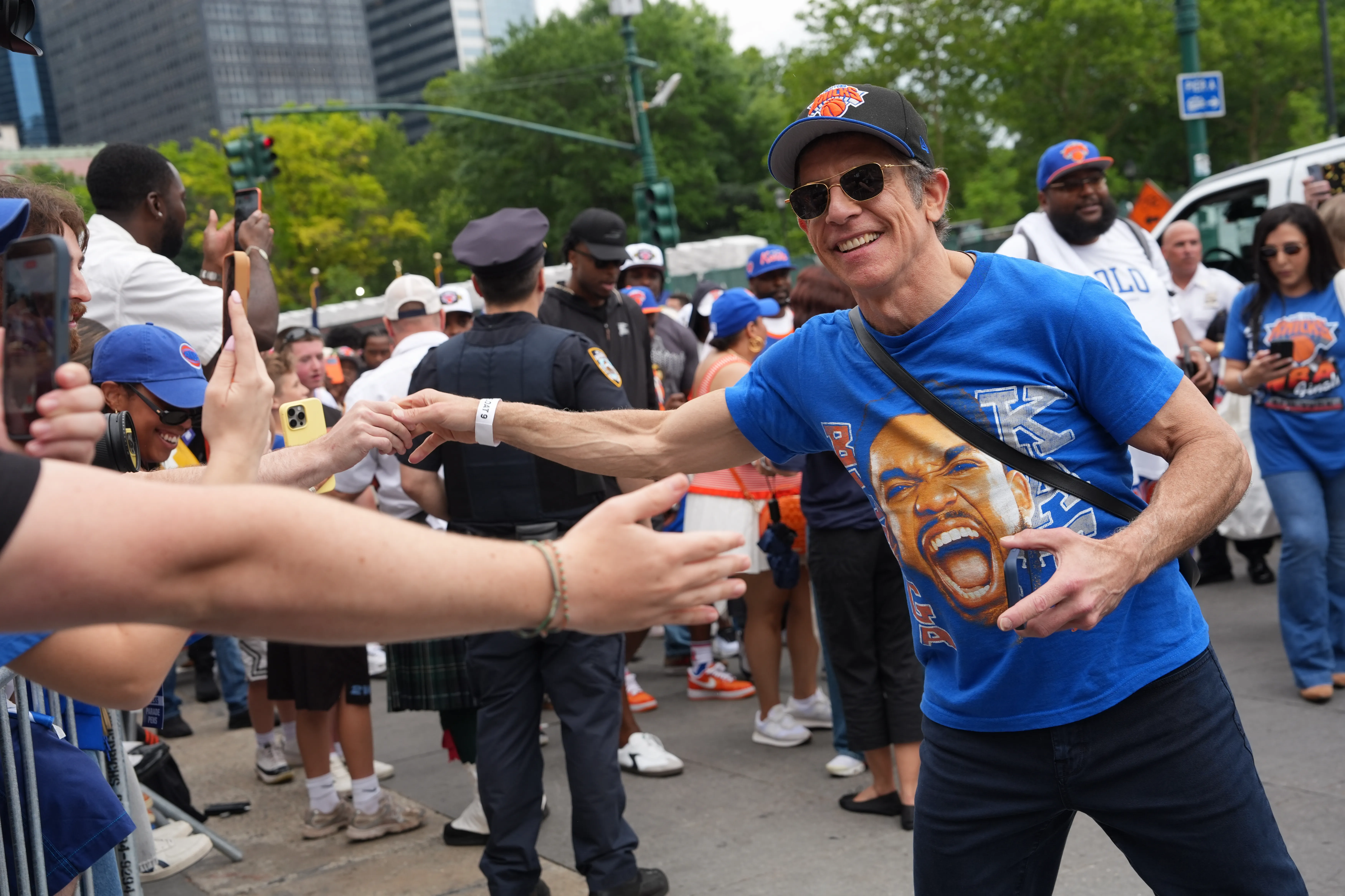 Ben Stiller attends the 2026 New York Knicks NBA Championship Ticker-Tape Parade, 