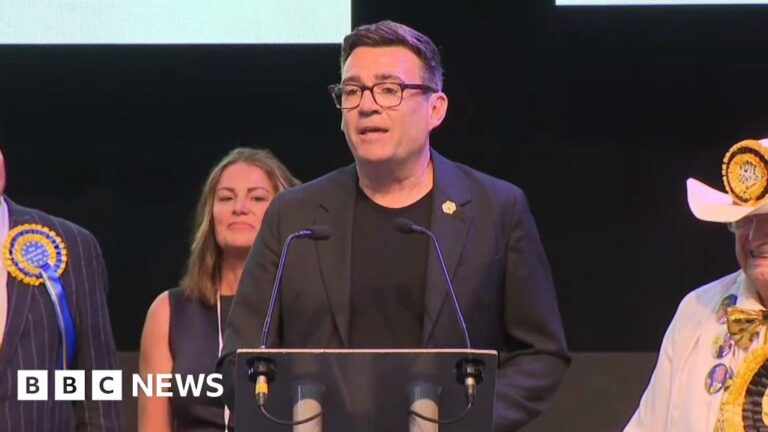 Burnham says ‘this is a final chance to change’ in his victory speech