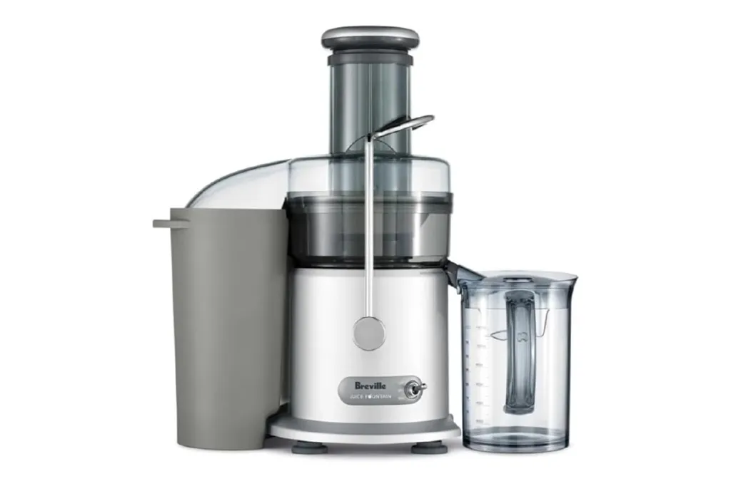 A juicer with a container