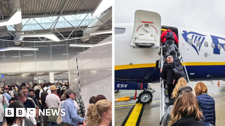 Passport 'mega queue' strands Ryanair passengers in Greece