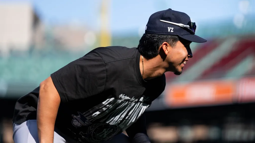 Oswaldo Cabrera is pictured June 25 before the Yankees' game against the Red Sox.