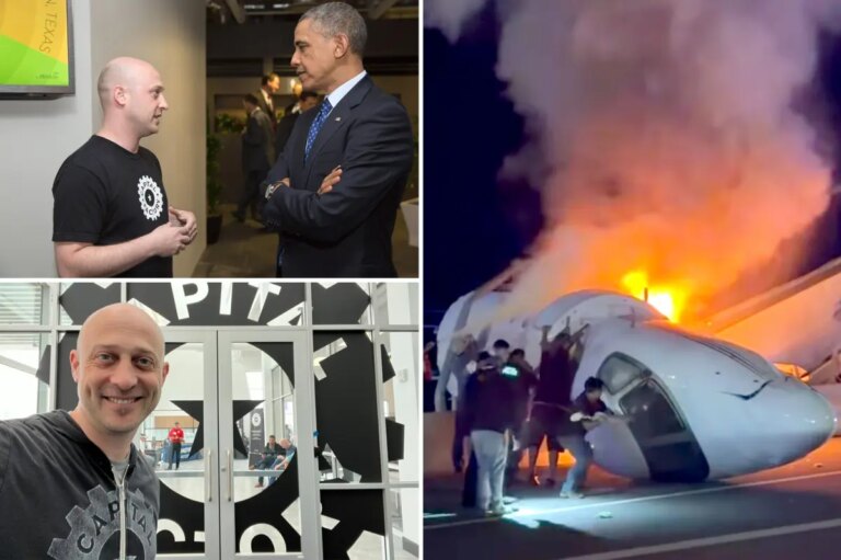 Millionaire tech CEO’s teen son miraculously survives fiery Texas private jet crash that killed his dad